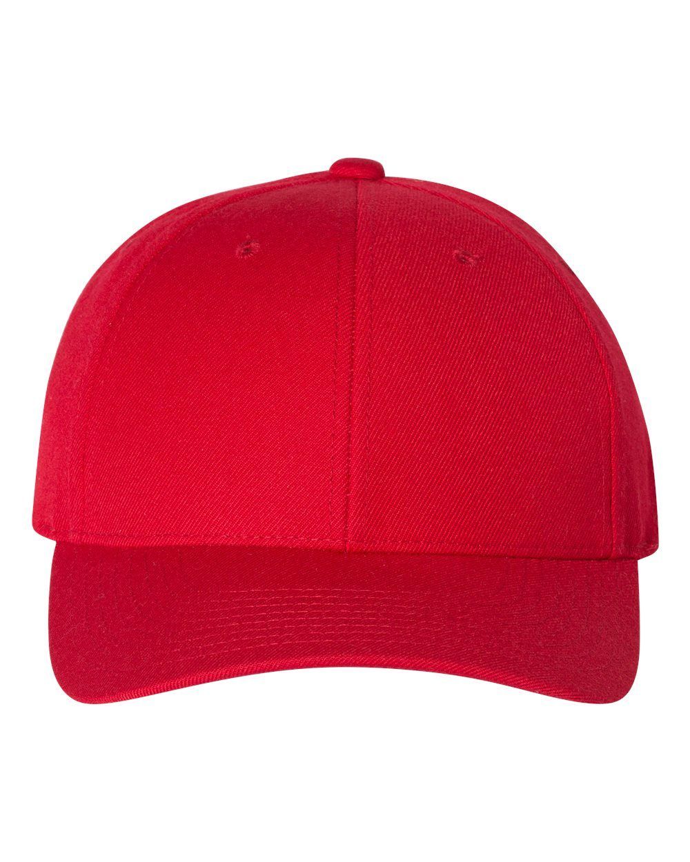 Premium Curved Visor Snapback Cap in Red