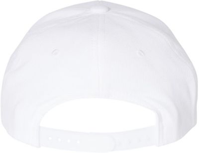 Am image of a Custom Premium Curved Visor Snapback Cap in White!