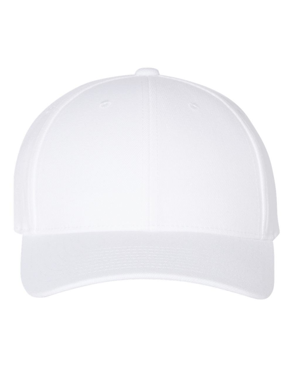 Premium Curved Visor Snapback Cap in White