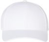 Am image of a Custom Premium Curved Visor Snapback Cap in White!