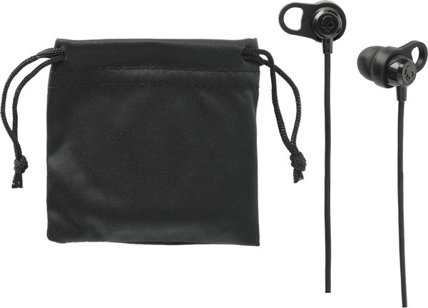 Am image of a Custom Skullcandy Jib Plus Bluetooth Earbuds in Black!