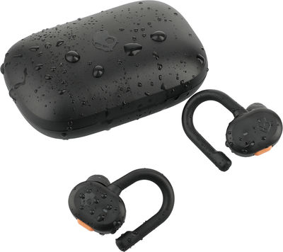Am image of a Custom Skullcandy Push Active True Wireless Sport Earbuds in Black!