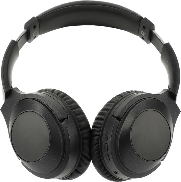 Am image of a Custom Hush Active Noise Cancellation Bluetooth Headphone in Black!