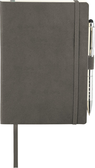 Am image of a Custom Revello Soft Bound JournalBook Bundle Set in Grey!