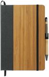 Am image of a Custom FSC Bamboo Bound JournalBook Bundle Set in Natural!