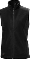 Am image of a Custom Helly Hansen Womens Manchester Fleece Vest in Black!