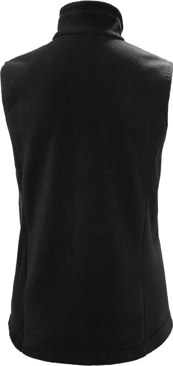 Am image of a Custom Helly Hansen Womens Manchester Fleece Vest in Black!
