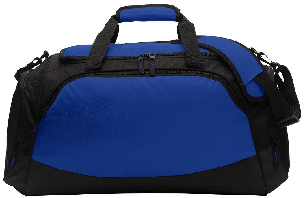 Port Authority Medium Active Duffel Bag in True Royal/Black