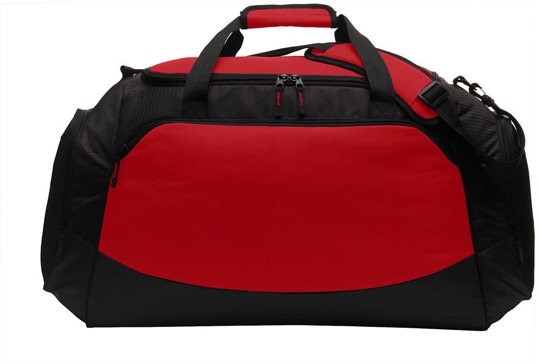 Port Authority Large Active Duffel Bag in True Red/Black