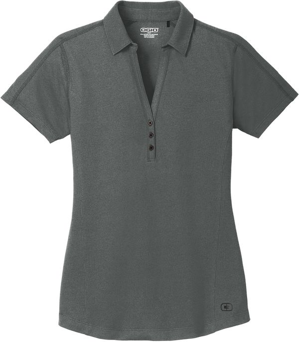 Am image of a Custom Ogio Ladies Onyx Polo in Petrol Grey!