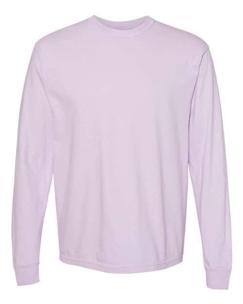 Comfort Colors Garment Dyed Heavyweight Long Sleeve T Shirt in Orchid