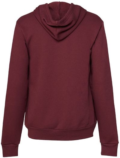 Am image of a Custom Bella and Canvas Unisex Sponge Fleece Pullover Hoodie in Maroon!