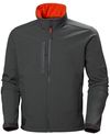 Am image of a Custom Helly Hansen Men's Kensington Softshell Jacket in Dark Grey!