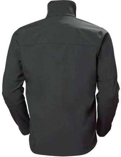 Am image of a Custom Helly Hansen Men's Kensington Softshell Jacket in Dark Grey!