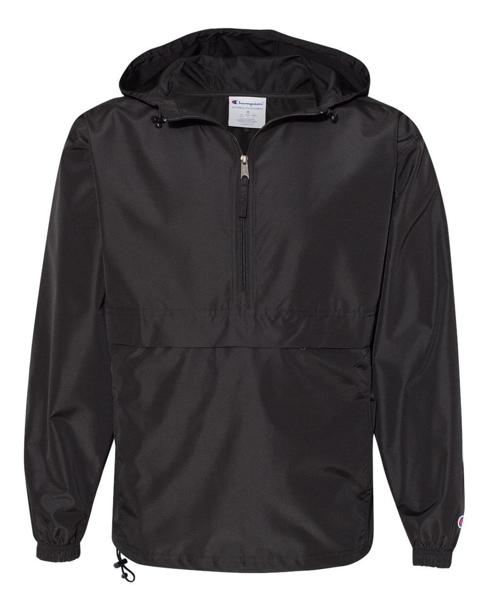 Champion Packable Anorak Jacket in Black