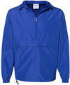 Am image of a Custom Champion Packable Anorak Jacket in Royal!