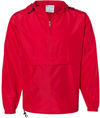Am image of a Custom Champion Packable Anorak Jacket in Scarlet!