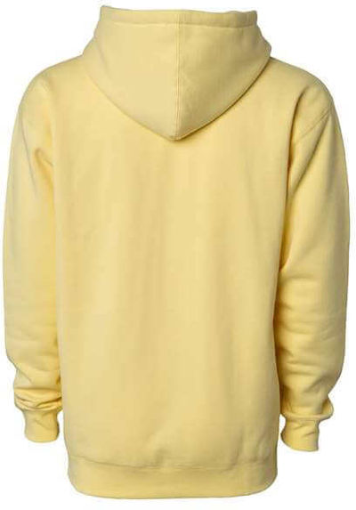 Am image of a Custom Independent Trading Co. Heavyweight Hooded Sweatshirt in Light Yellow!
