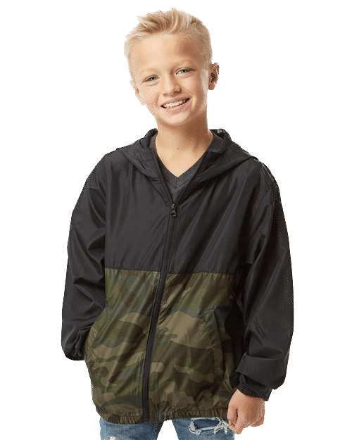 Independent Trading Co Youth Lightweight Windbreaker Jacket