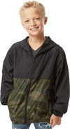 An image of a Custom Independent Trading Co Youth Lightweight Windbreaker Jacket!