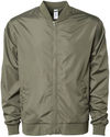 Am image of a Custom Independent Trading Co Lightweight Bomber Jacket in Army!