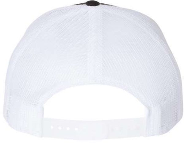 Am image of a Custom Richardson Five Panel Trucker in Navy/White!