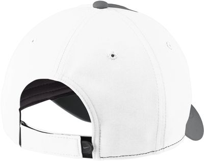 Am image of a Custom Nike Swoosh Legacy 91 Cap in Dark Grey/White!