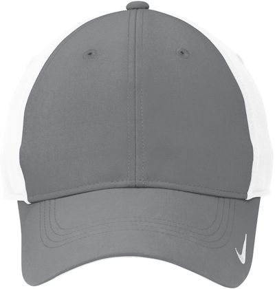Am image of a Custom Nike Swoosh Legacy 91 Cap in Dark Grey/White!