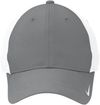 Am image of a Custom Nike Swoosh Legacy 91 Cap in Dark Grey/White!