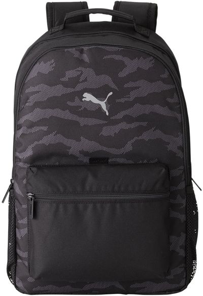 Am image of a Custom Puma Golf Camo Backpack in PUMA BLACK!