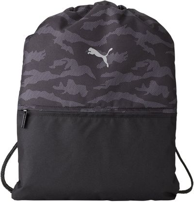 Am image of a Custom Puma Golf Camo Carry Sack in PUMA BLACK!