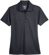 Am image of a Custom Core365 Ladies Origin Performance Pique Polo in Carbon!