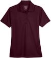 Am image of a Custom Core365 Ladies Origin Performance Pique Polo in Burgundy!