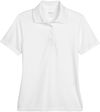 Am image of a Custom Core365 Ladies Origin Performance Pique Polo in White!