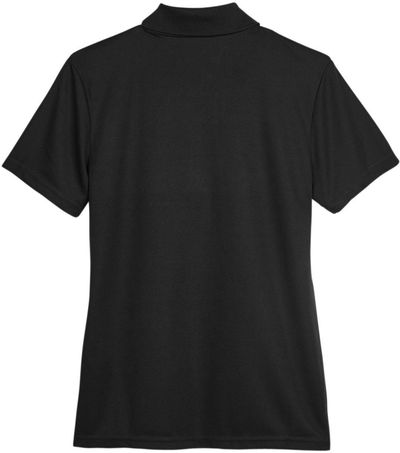 Am image of a Custom Core365 Ladies Origin Performance Pique Polo in Black!
