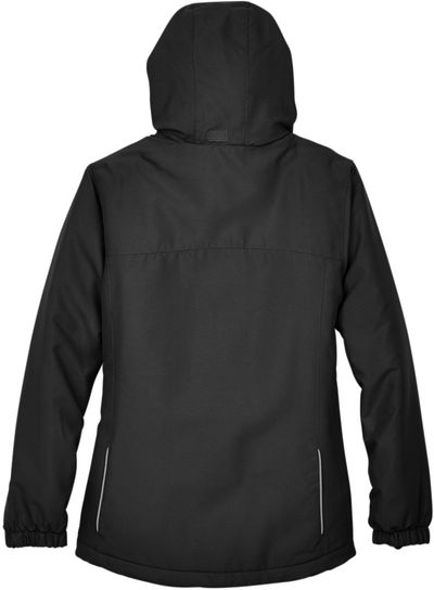 Am image of a Custom Core365 Ladies Brisk Insulated Jacket in Black!