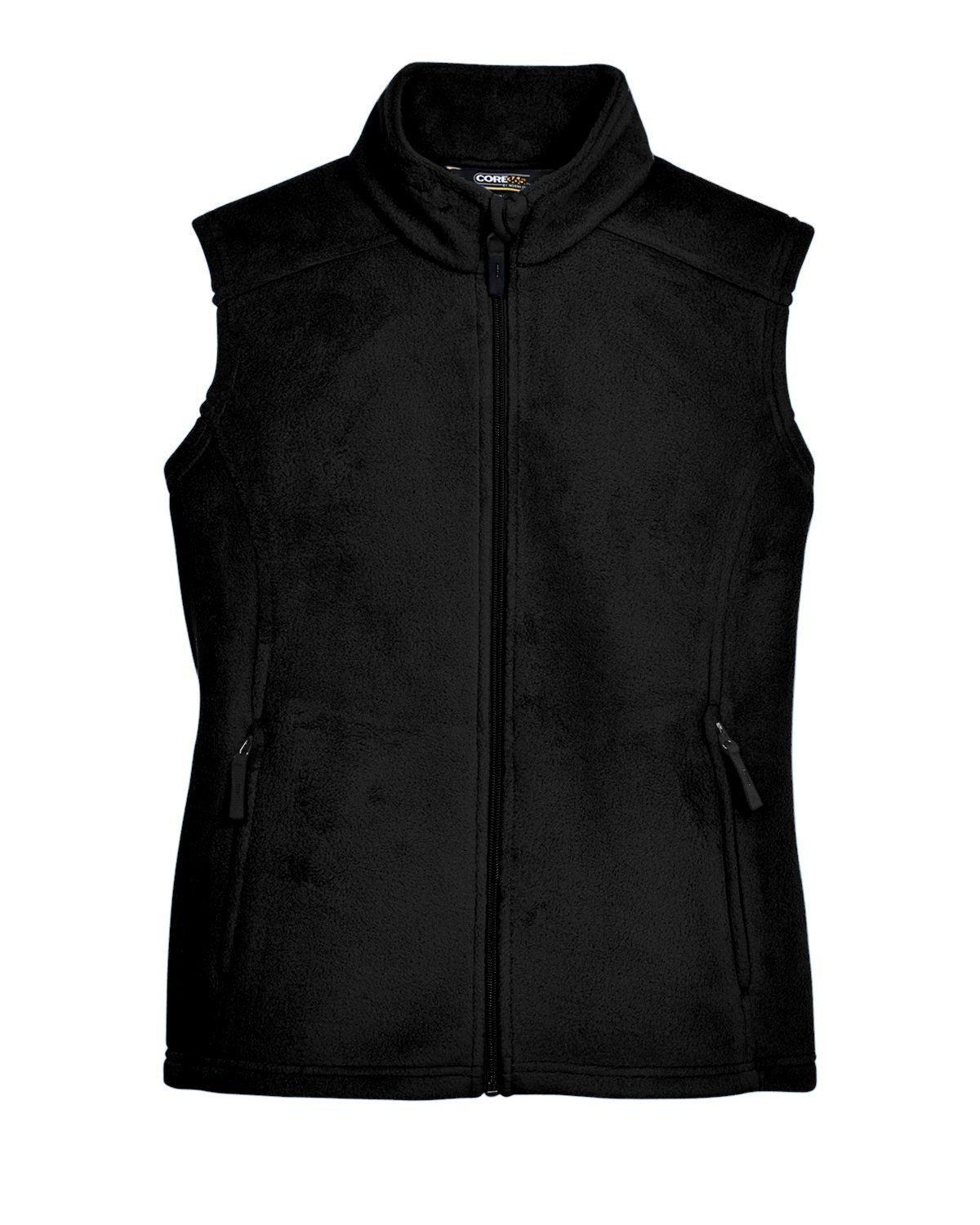 Core 365 Ladies' Journey Fleece Vest in Black