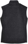 Am image of a Custom Core 365 Ladies' Journey Fleece Vest in Heather Charcoal!