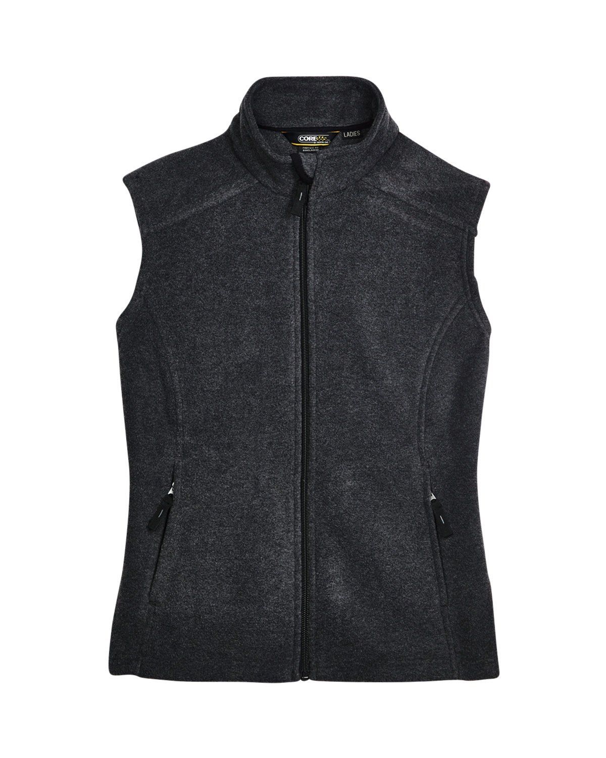 Core 365 Ladies' Journey Fleece Vest in Heather Charcoal