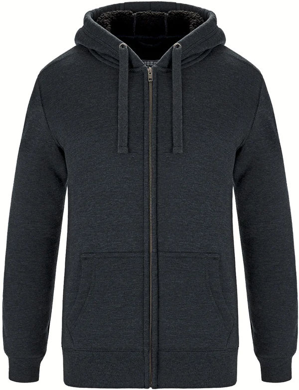 Am image of a Custom Muskoka Trail Garment Co Yolo Ladies Full Zip Hoodie in Charcoal Heather!