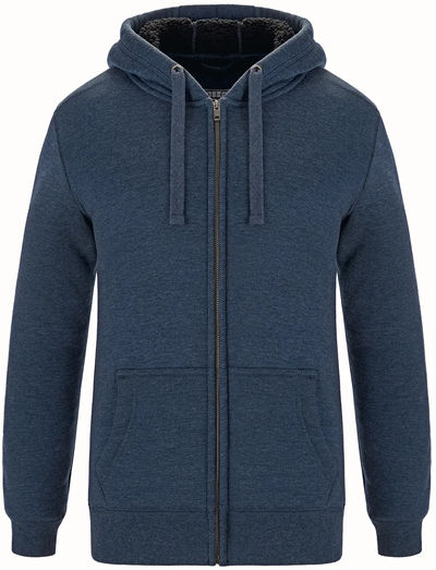Am image of a Custom Muskoka Trail Garment Co Yolo Ladies Full Zip Hoodie in Navy Heather!