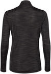Am image of a Custom Adidas Womens Lightweight Melange Quarter Zip Pullover in Black Melange!