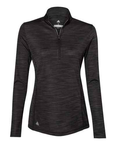 Custom Adidas Womens Lightweight Melange Quarter Zip Pullover