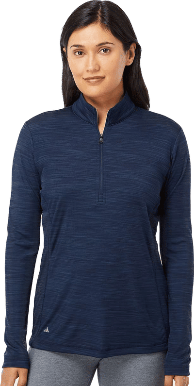 An image of a Custom Adidas Womens Lightweight Melange Quarter Zip Pullover!