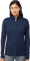 An image of a Custom Adidas Womens Lightweight Melange Quarter Zip Pullover!