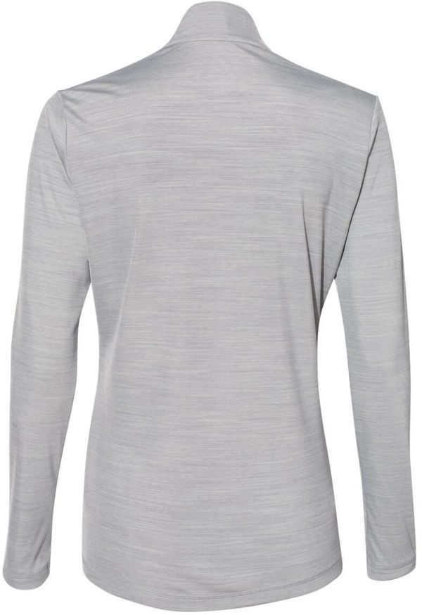 Am image of a Custom Adidas Womens Lightweight Melange Quarter Zip Pullover in Mid Grey Melange!
