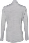 Am image of a Custom Adidas Womens Lightweight Melange Quarter Zip Pullover in Mid Grey Melange!