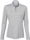 Am image of a Custom Adidas Womens Lightweight Melange Quarter Zip Pullover in Mid Grey Melange!