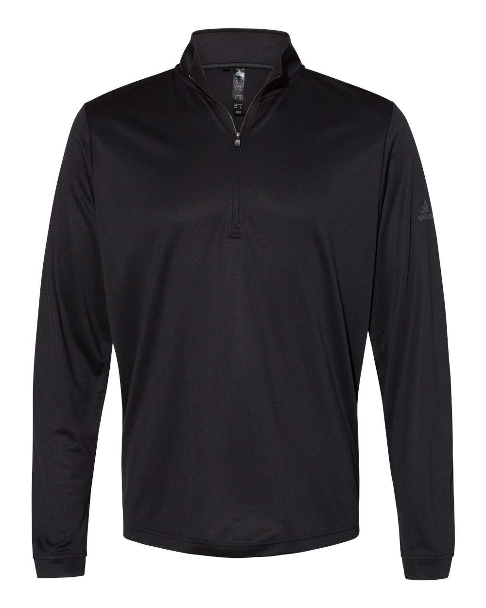 Adidas Lightweight Quarter Zip Pullover in Black