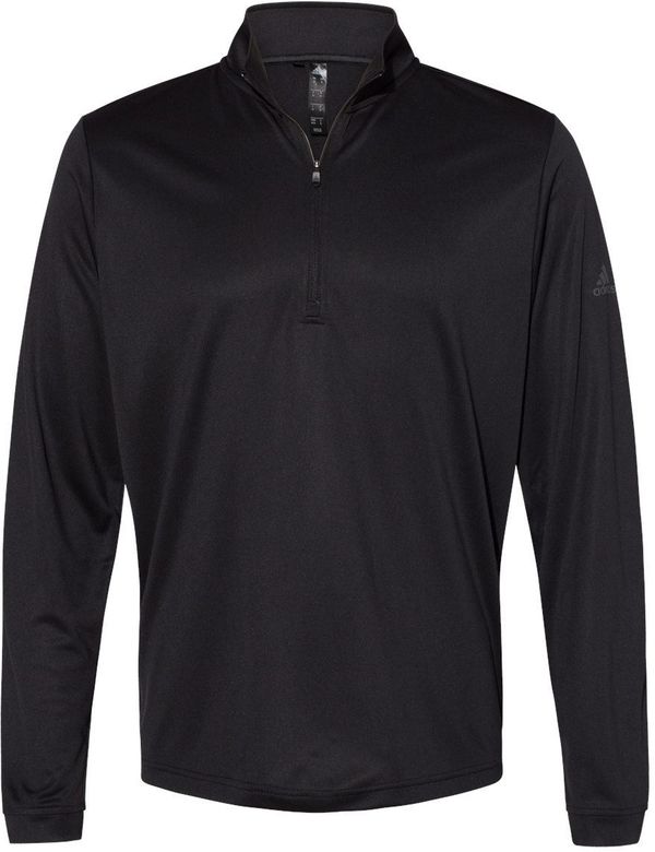 Am image of a Custom Adidas Lightweight Quarter Zip Pullover in Black!